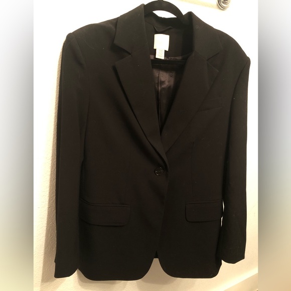 H&M Jackets & Coats Hm Oversized Linen Blend Jacket Blazer Poshmark